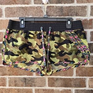 OP Camouflage Women's Athletic Shorts with Colorful Trim